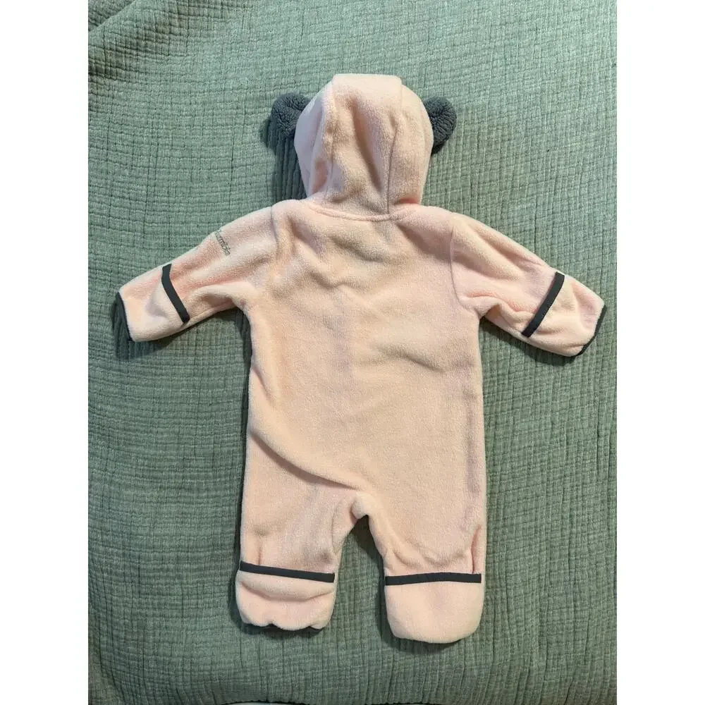 Columbia Baby One Piece Hockey Fan Pink Hooded Size 0-3 Month